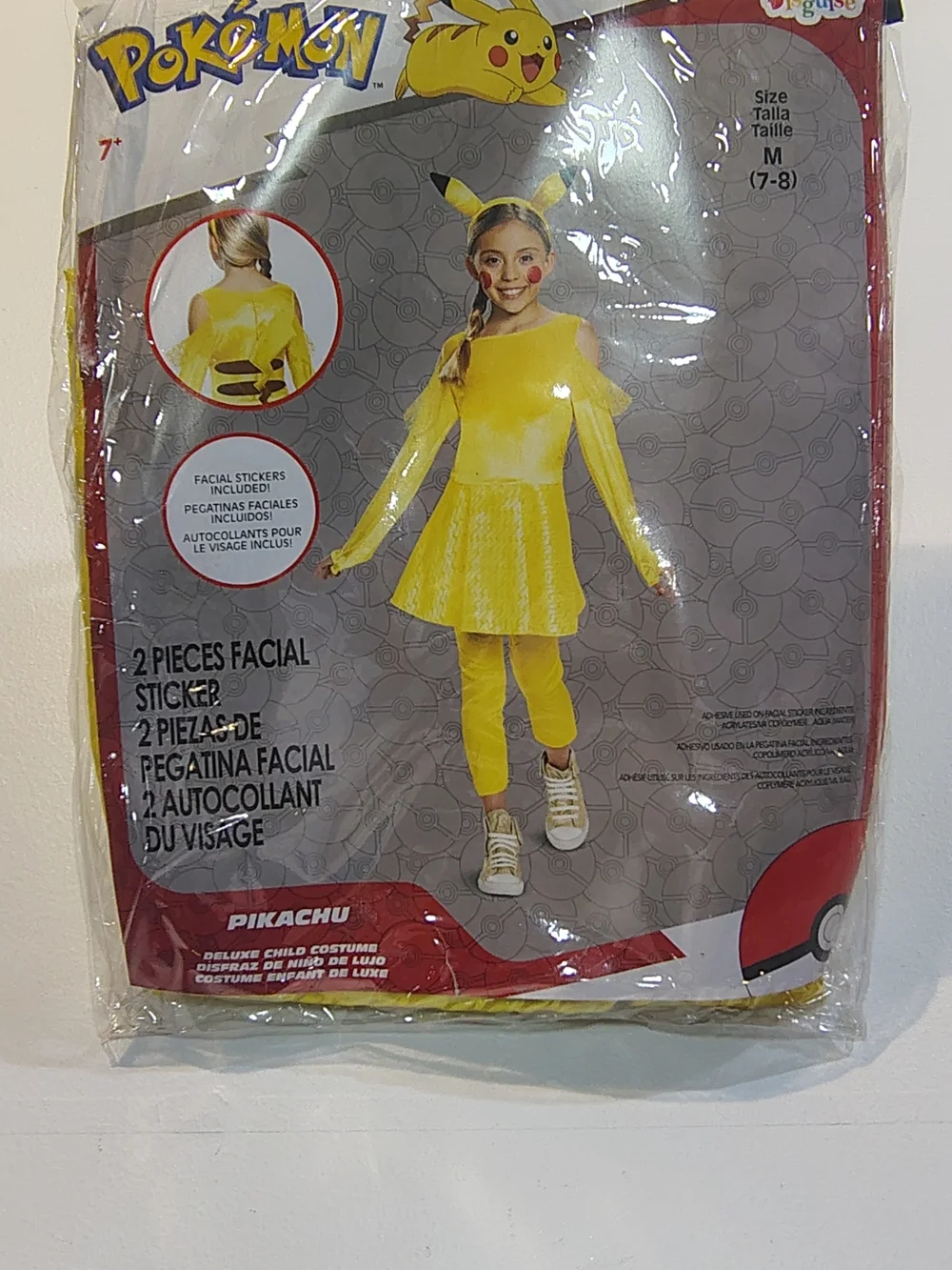 Disguise Yellow Pikachu-Inspired Girls Costume Set with Ear Headband - Picture 3 of 8